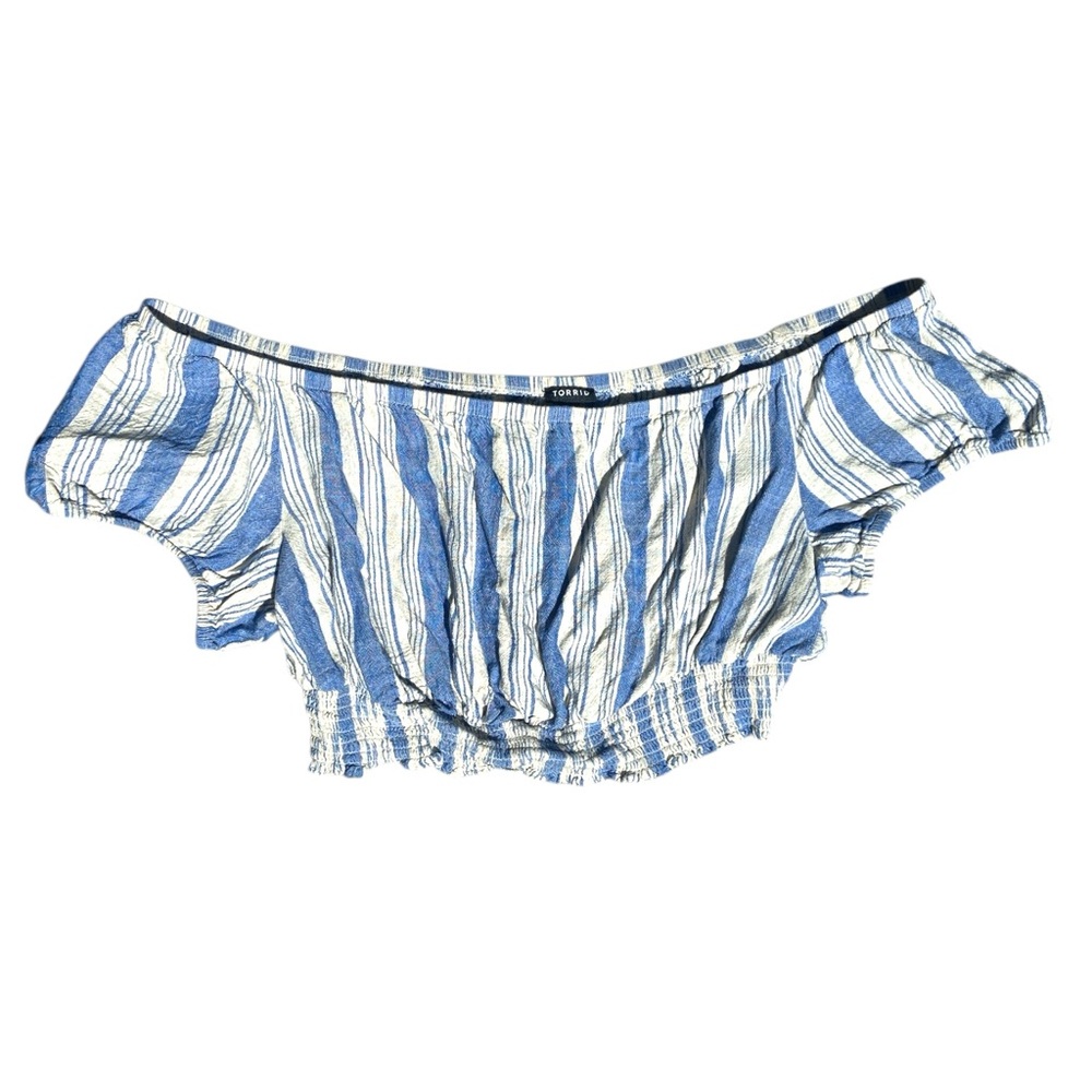 Torrid Women’s Off Shoulder‎ Crop Linen Blend Size 3X